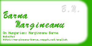 barna margineanu business card